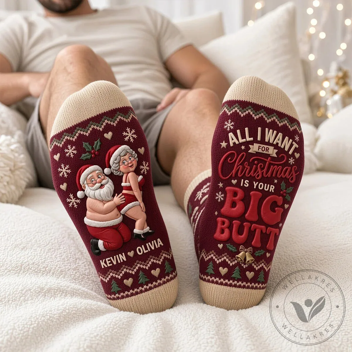 Personalized All I Want For Christmas Is Your Big Butt Socks 4 Personalized All I Want For Christmas Is Your Big Butt Socks