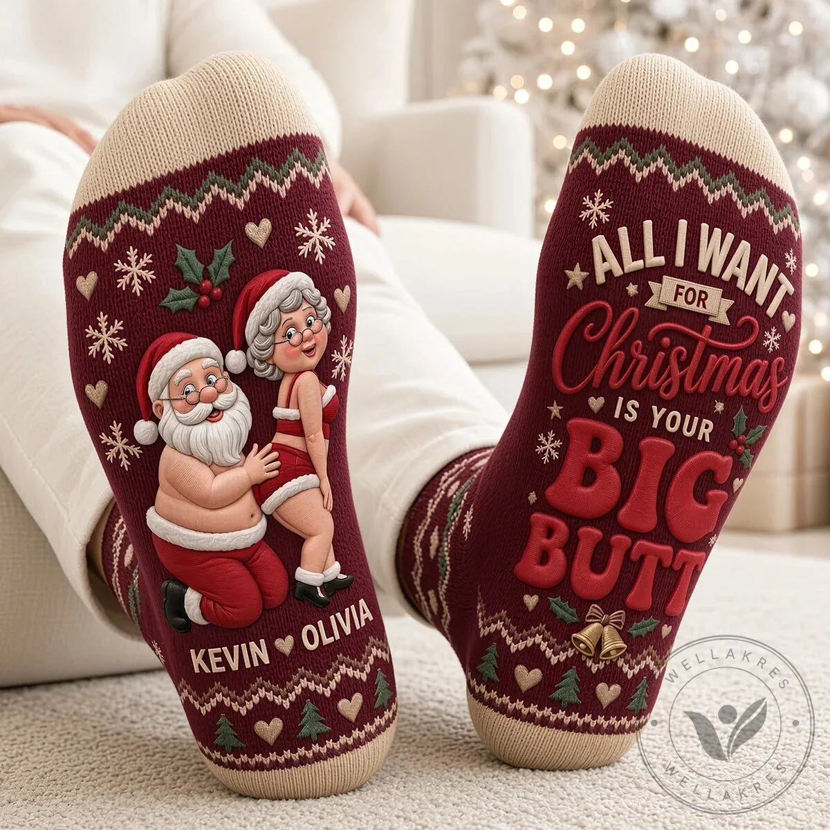 Personalized All I Want For Christmas Is Your Big Butt Socks 5 Personalized All I Want For Christmas Is Your Big Butt Socks