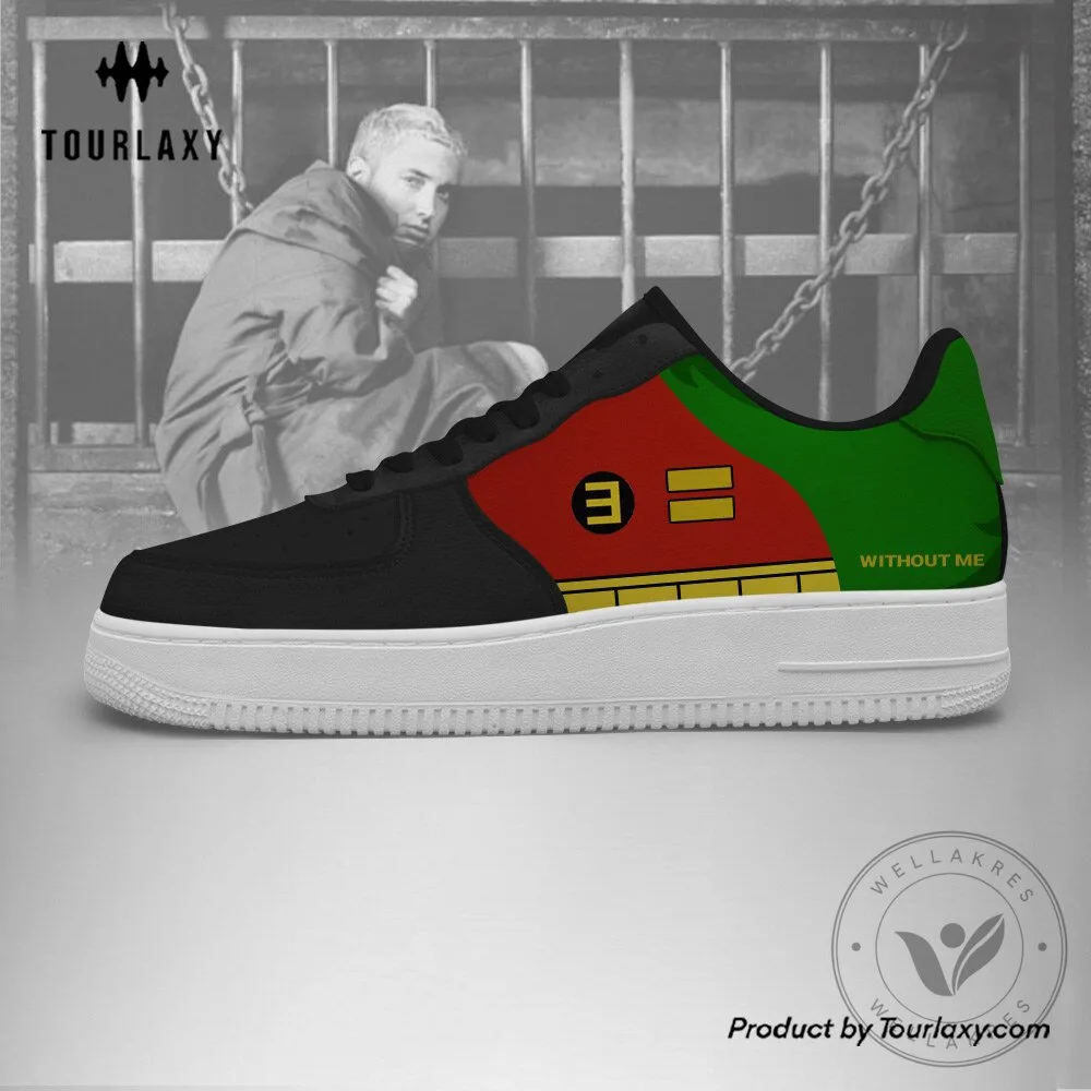 Eminem Without Me Song Lyrics Custom Printed Black Red Green Sneakers Shoes 8 Eminem Without Me Song Lyrics Custom Printed Black Red Green Sneakers Shoes