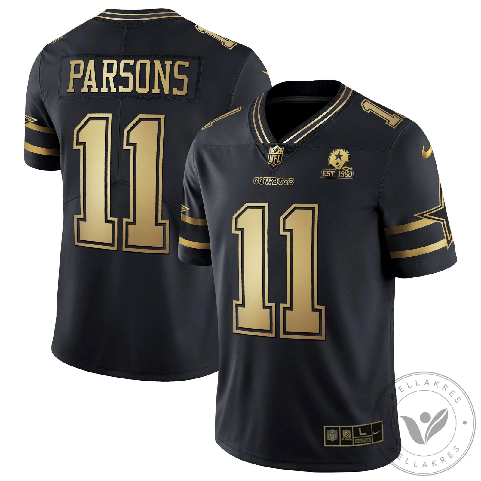 Dak Prescott Dallas Cowboys Black Gold Collection Football Jersey 47 Dak Prescott Dallas Cowboys Black Gold Collection Football Jersey