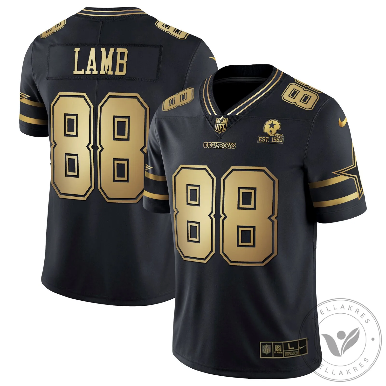 Dak Prescott Dallas Cowboys Black Gold Collection Football Jersey 49 Dak Prescott Dallas Cowboys Black Gold Collection Football Jersey