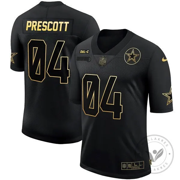 Dak Prescott Dallas Cowboys Black Gold Collection Football Jersey 58 Dak Prescott Dallas Cowboys Black Gold Collection Football Jersey