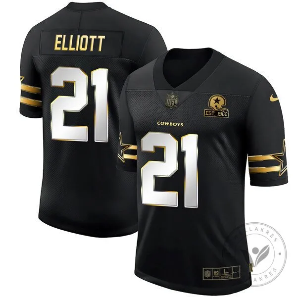 Dak Prescott Dallas Cowboys Black Gold Collection Football Jersey 68 Dak Prescott Dallas Cowboys Black Gold Collection Football Jersey