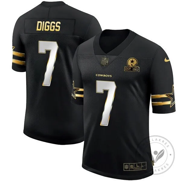 Dak Prescott Dallas Cowboys Black Gold Collection Football Jersey 69 Dak Prescott Dallas Cowboys Black Gold Collection Football Jersey