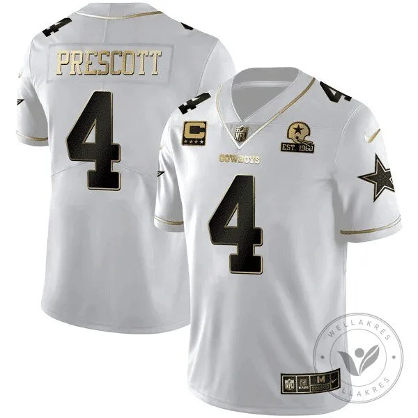 Dak Prescott Dallas Cowboys Black Gold Collection Football Jersey 70 Dak Prescott Dallas Cowboys Black Gold Collection Football Jersey