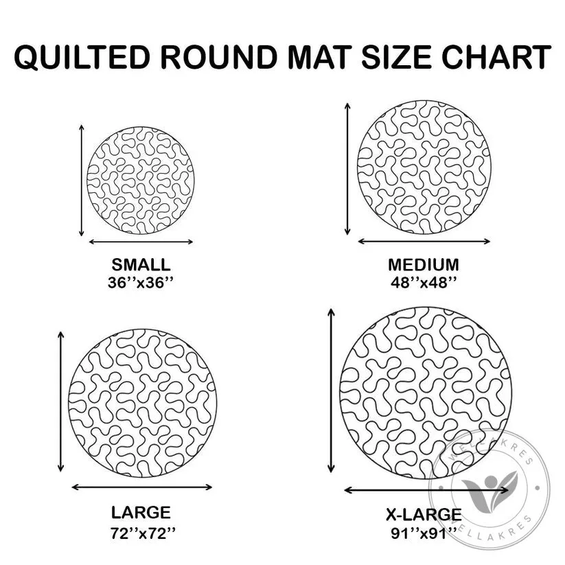 Melanin Santa Claus Winter Snowflake Quilted Round Floor Mat 8 Melanin Santa Claus Winter Snowflake Quilted Round Floor Mat