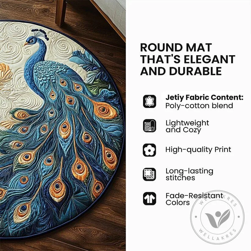 Melanin Santa Claus Winter Snowflake Quilted Round Floor Mat 9 Melanin Santa Claus Winter Snowflake Quilted Round Floor Mat