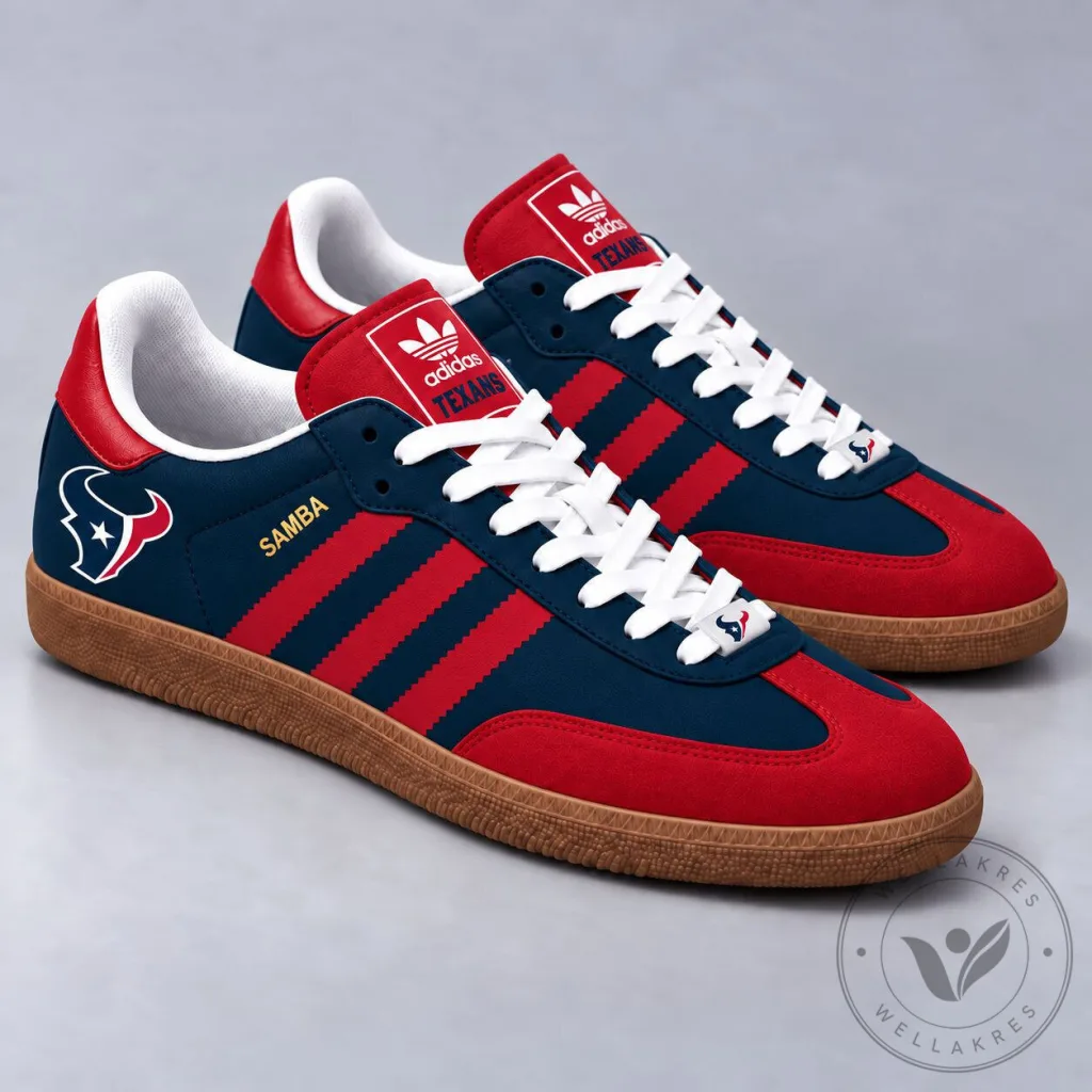 Houston Texans National Football League Adidas Samba Inspired Low-Top Sneakers Houston Texans National Football League Adidas Samba Inspired Low-Top Sneakers