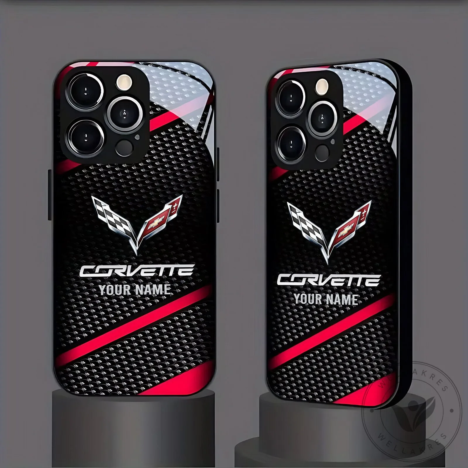 Corvette Carbon Fiber Pattern Custom Name iPhone Case 20 Corvette Carbon Fiber Pattern Custom Name iPhone Case