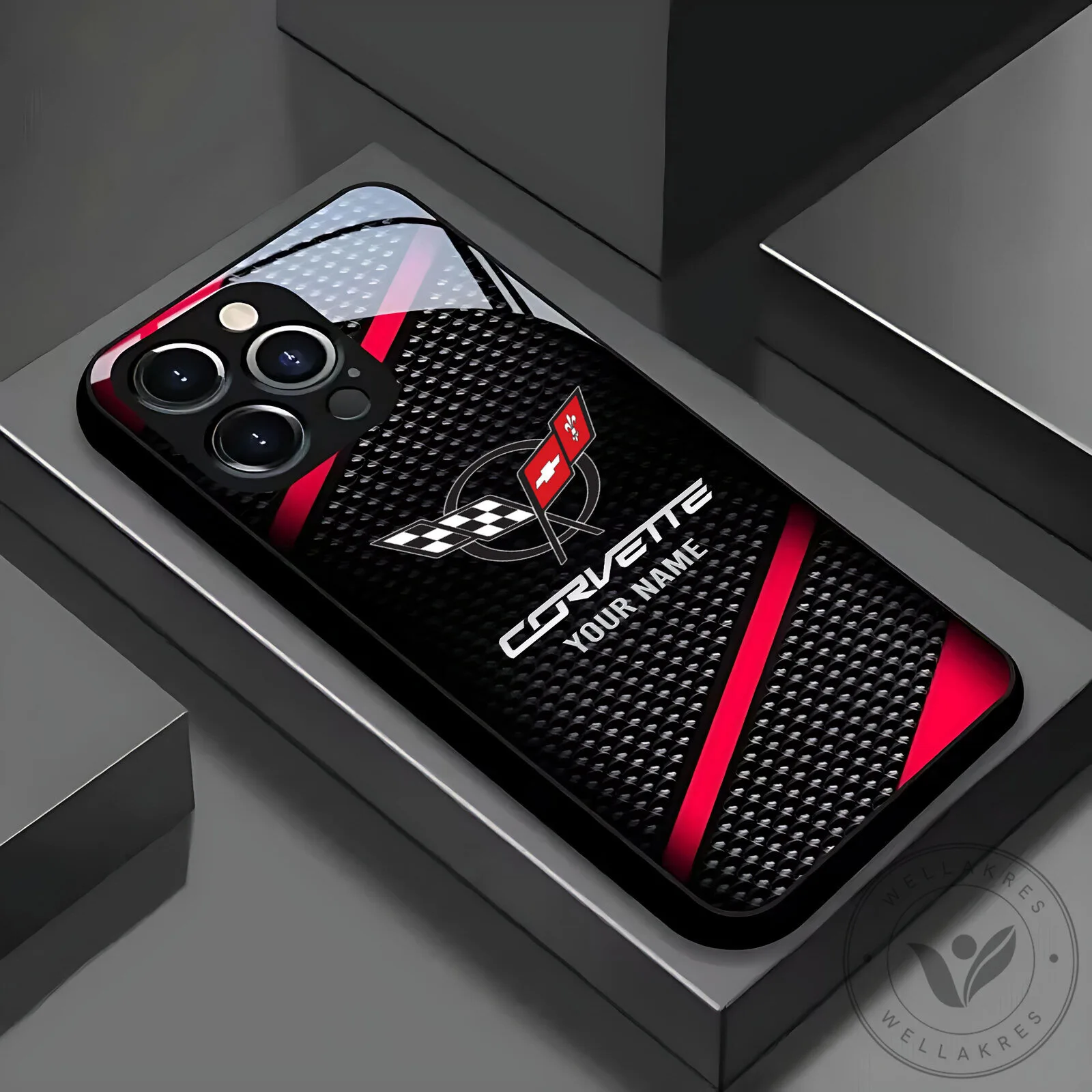 Corvette Carbon Fiber Pattern Custom Name iPhone Case 25 Corvette Carbon Fiber Pattern Custom Name iPhone Case