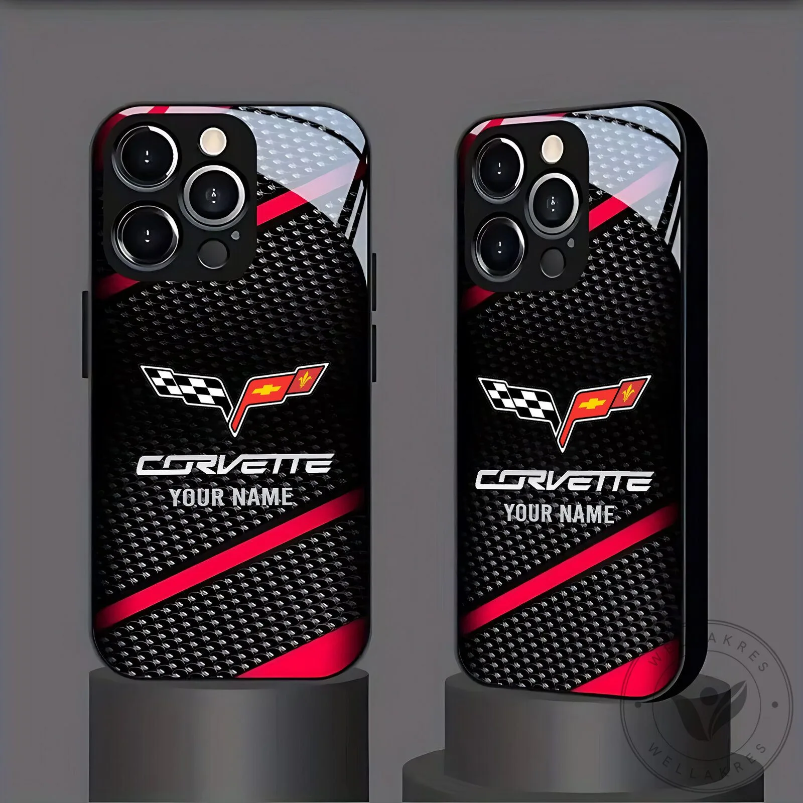 Corvette Carbon Fiber Pattern Custom Name iPhone Case 28 Corvette Carbon Fiber Pattern Custom Name iPhone Case