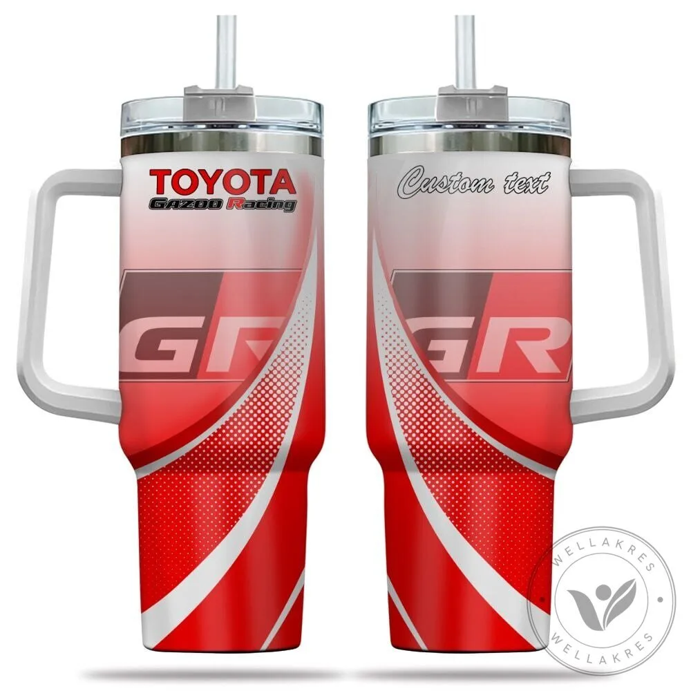 Toyota Gazoo Racing Custom Name Insulated Stainless Steel Tumbler with Handle