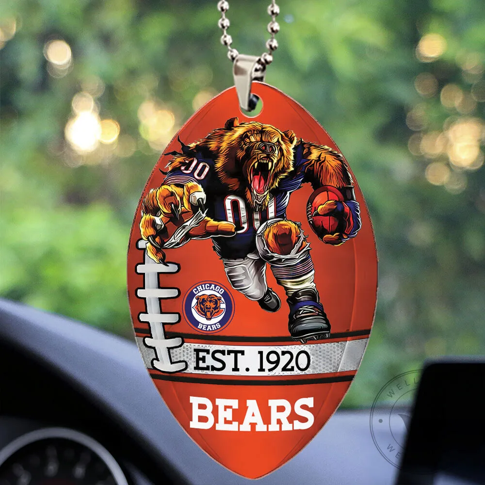Chicago Bears Football Team Mascot Two-Sided Acrylic Car Ornament 8 Chicago Bears Football Team Mascot Two-Sided Acrylic Car Ornament