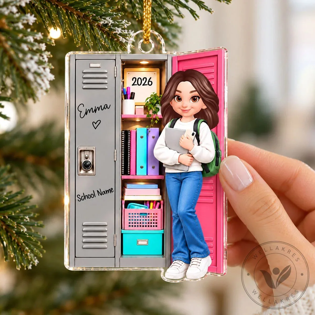 Personalized School Locker Ornament for High School Student Christmas Gift 15 Personalized School Locker Ornament for High School Student Christmas Gift