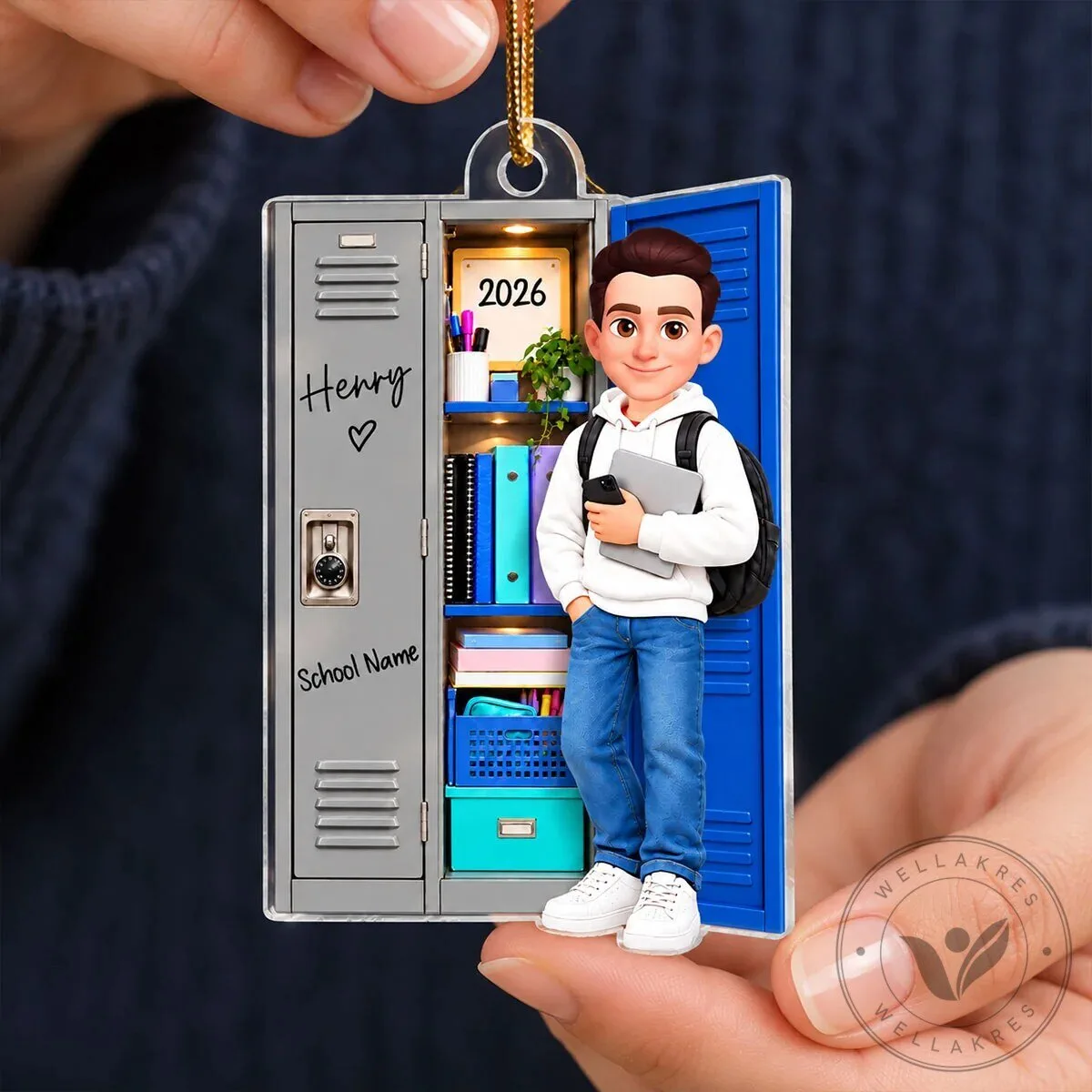 Personalized School Locker Ornament for High School Student Christmas Gift 16 Personalized School Locker Ornament for High School Student Christmas Gift