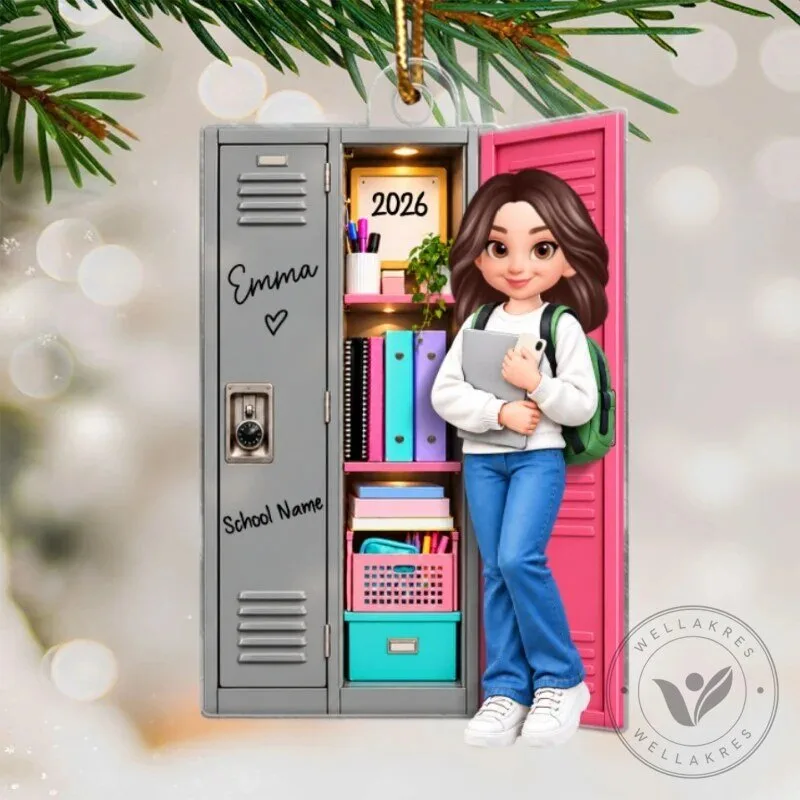 Personalized School Locker Ornament for High School Student Christmas Gift 17 Personalized School Locker Ornament for High School Student Christmas Gift