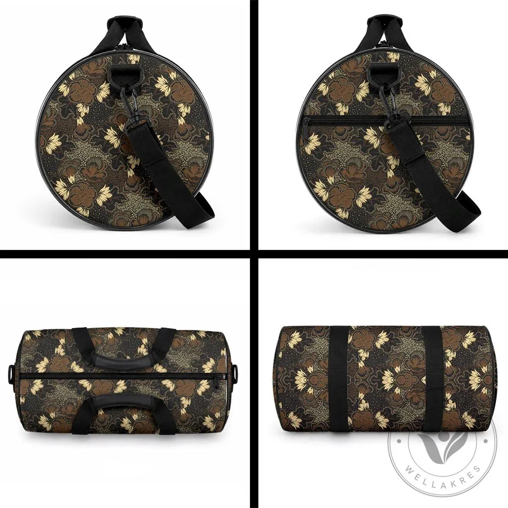 Javanese Batik Semen Duffle Bag Traditional Indonesian Floral Pattern 11 Javanese Batik Semen Duffle Bag Traditional Indonesian Floral Pattern