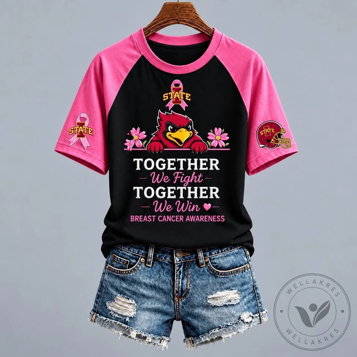 Iowa State Cyclones Breast Cancer Awareness Together We Fight Together We Win T-Shirt 2 Iowa State Cyclones Breast Cancer Awareness Together We Fight Together We Win T-Shirt