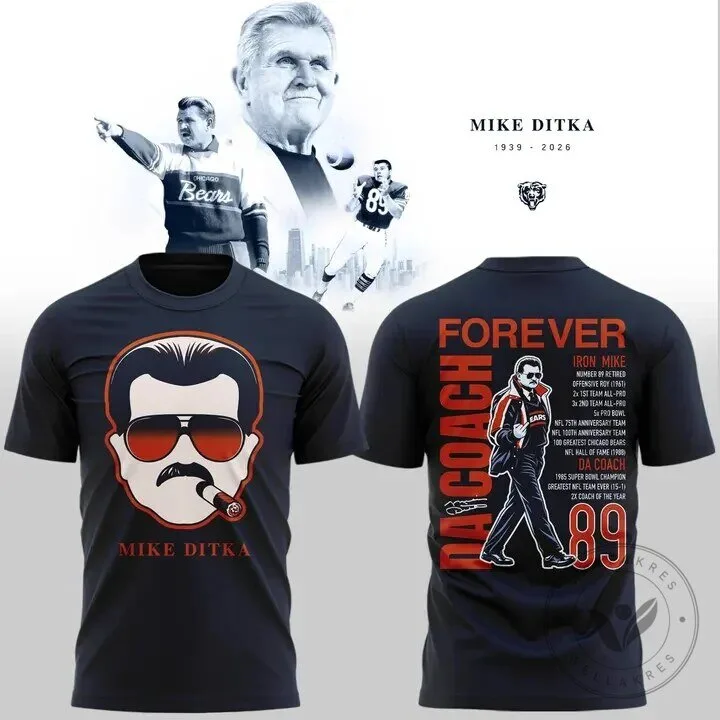 Mike Ditka Chicago Bears Football Legend Da Coach Iron Mike T-Shirt