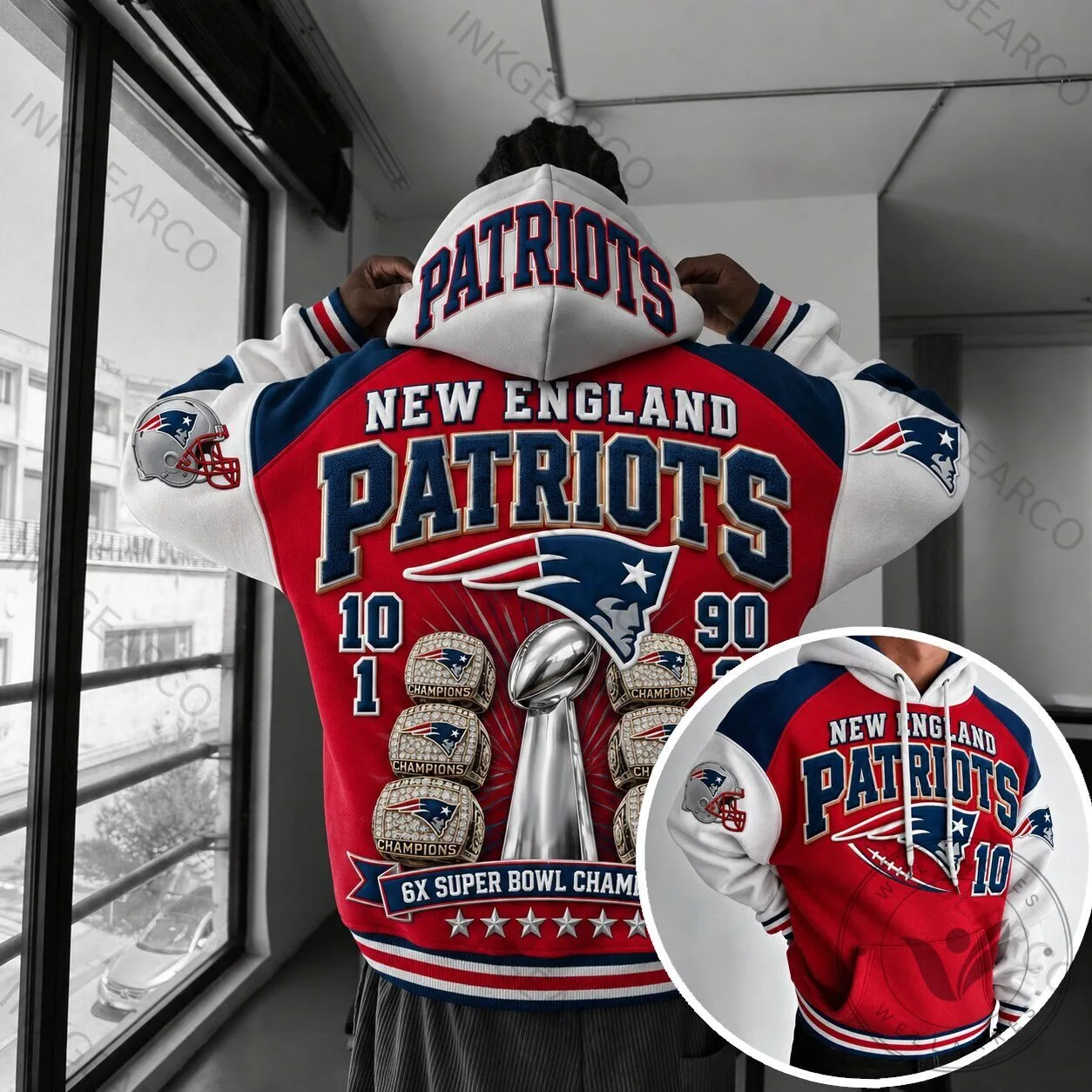 Hoodie for Super Bowl Champions - New England Patriots Football Team