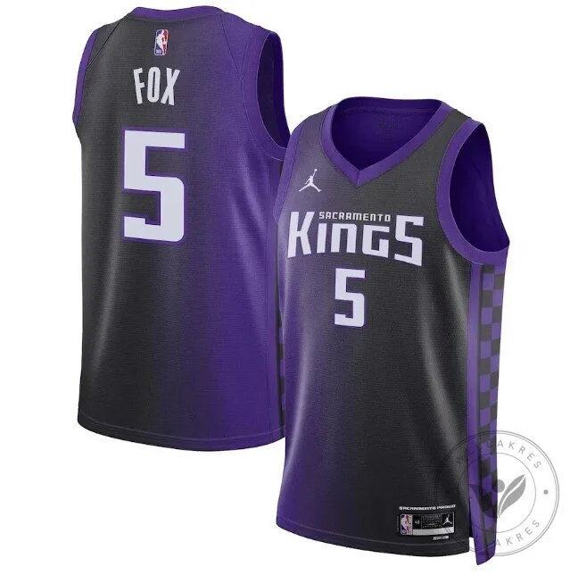 Sacramento Kings De'Aaron Fox Number 5 Statement Edition Basketball Jersey 9 Sacramento Kings De'Aaron Fox Number 5 Statement Edition Basketball Jersey