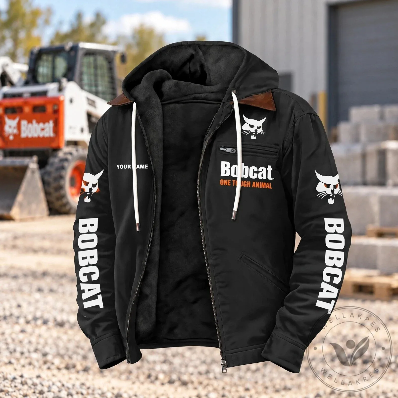 Personalized Bobcat One Tough Animal Construction Equipment Jacket