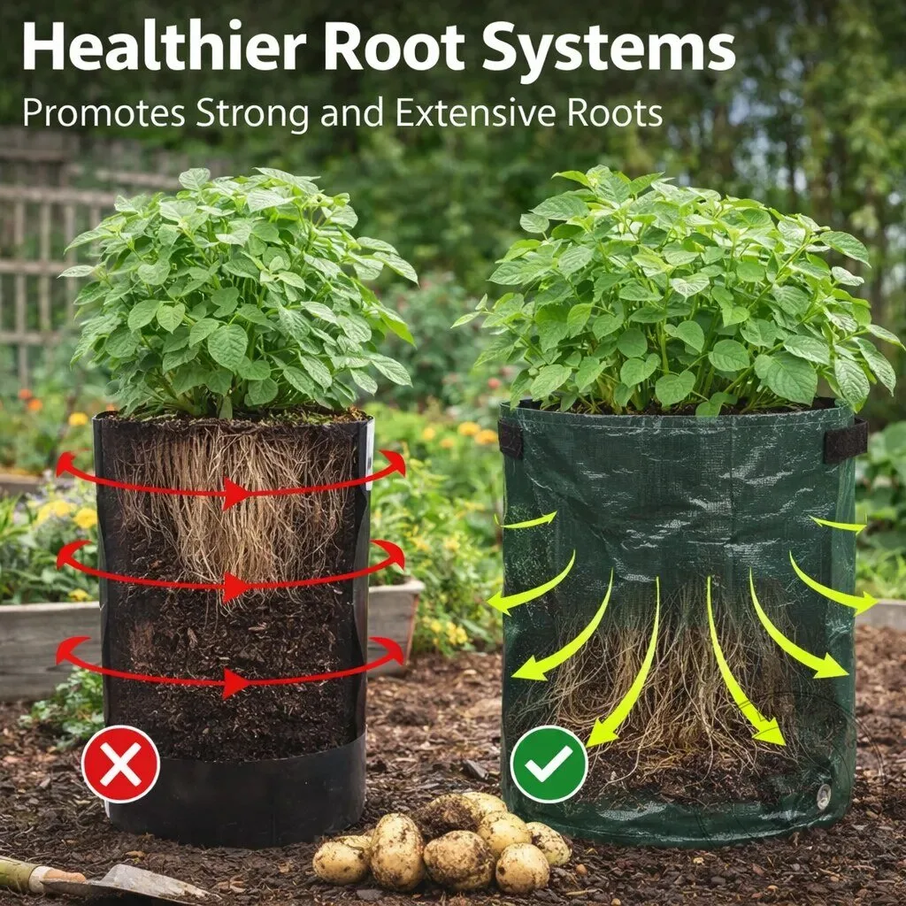Potato Grow Bag with Easy Harvest Window for Growing Vegetables in Small Spaces 19 Potato Grow Bag with Easy Harvest Window for Growing Vegetables in Small Spaces