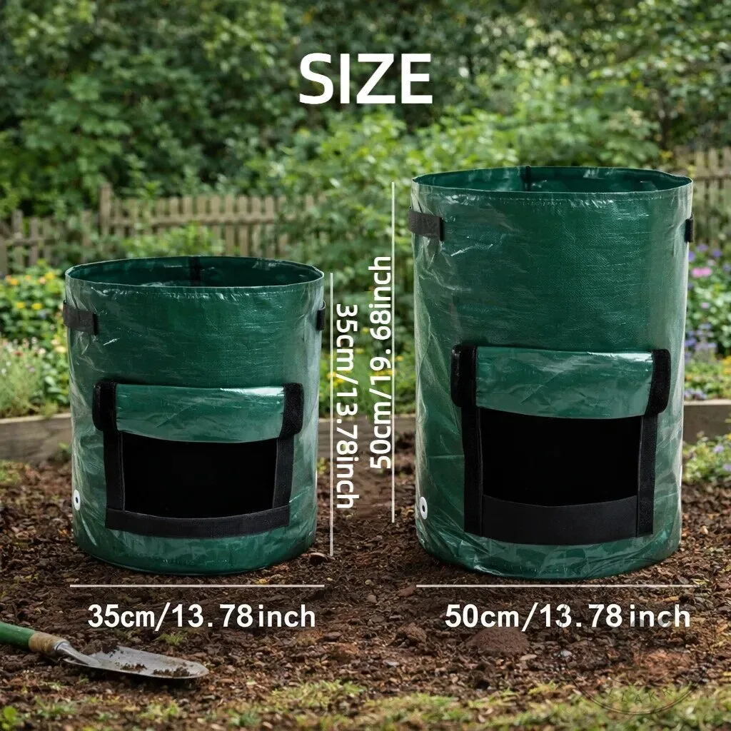 Potato Grow Bag with Easy Harvest Window for Growing Vegetables in Small Spaces 23 Potato Grow Bag with Easy Harvest Window for Growing Vegetables in Small Spaces