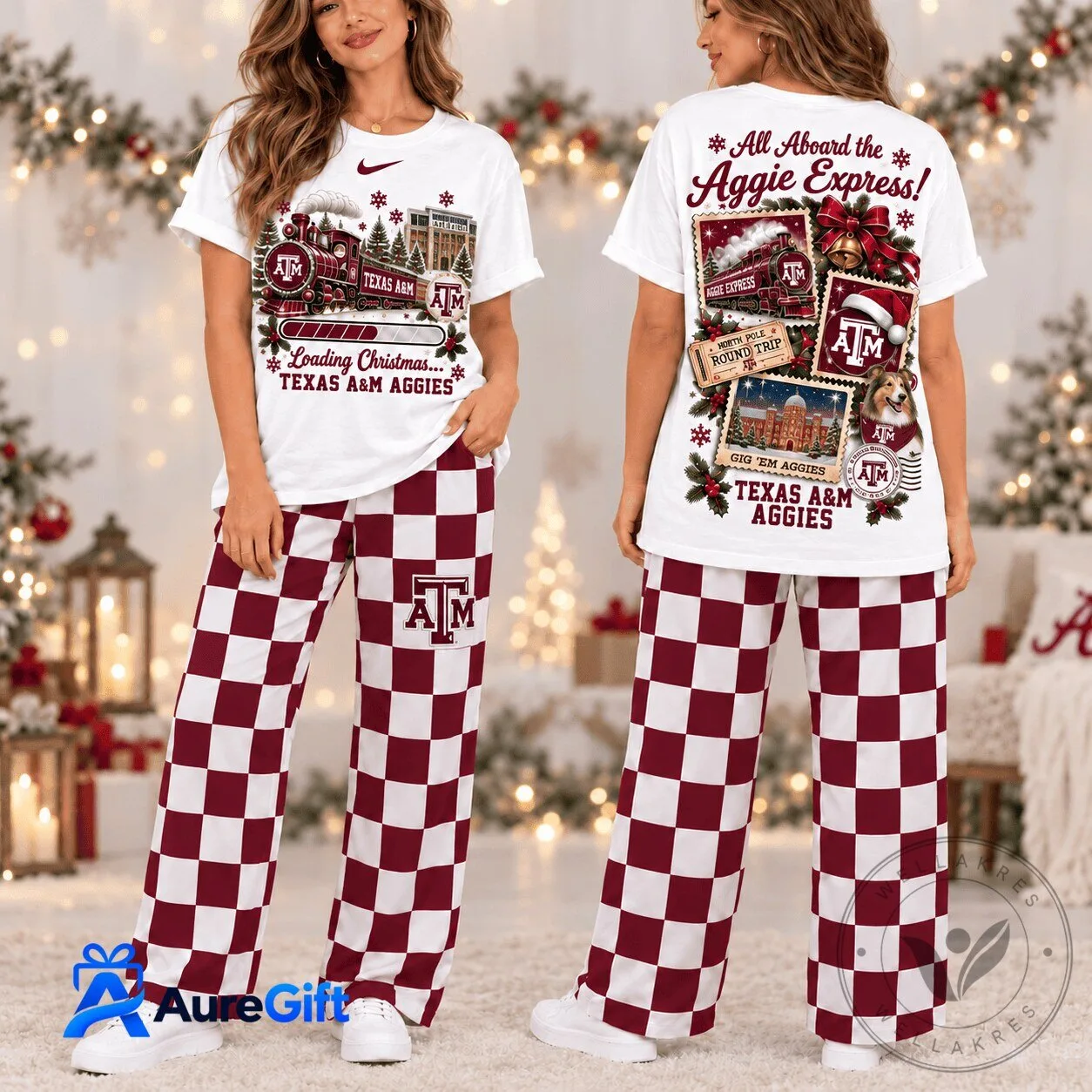 Christmas Pajama Set for the Texas A&M Aggies