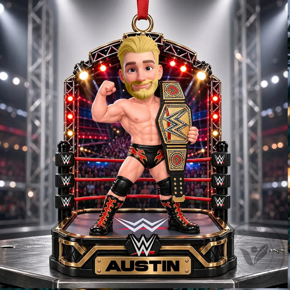Austin Theory WWE Undisputed Champion Christmas Tree Ornament 10 Austin Theory WWE Undisputed Champion Christmas Tree Ornament