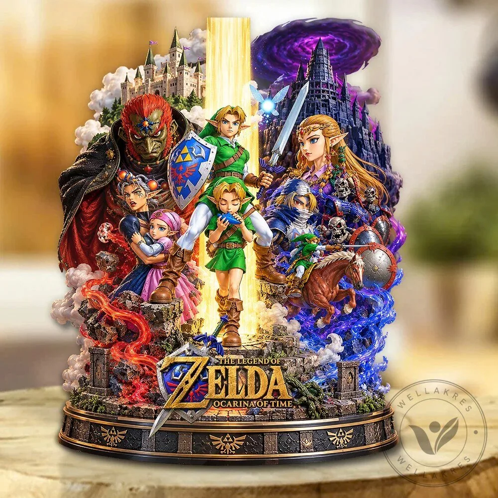 The Legend of Zelda Ocarina of Time Link and Friends Acrylic Plaque