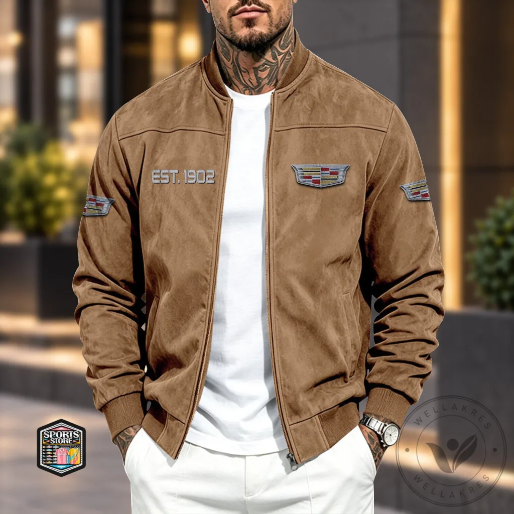 Cadillac Est. 1902 Bomber Jacket with Embroidered Logo 27 Cadillac Est. 1902 Bomber Jacket with Embroidered Logo