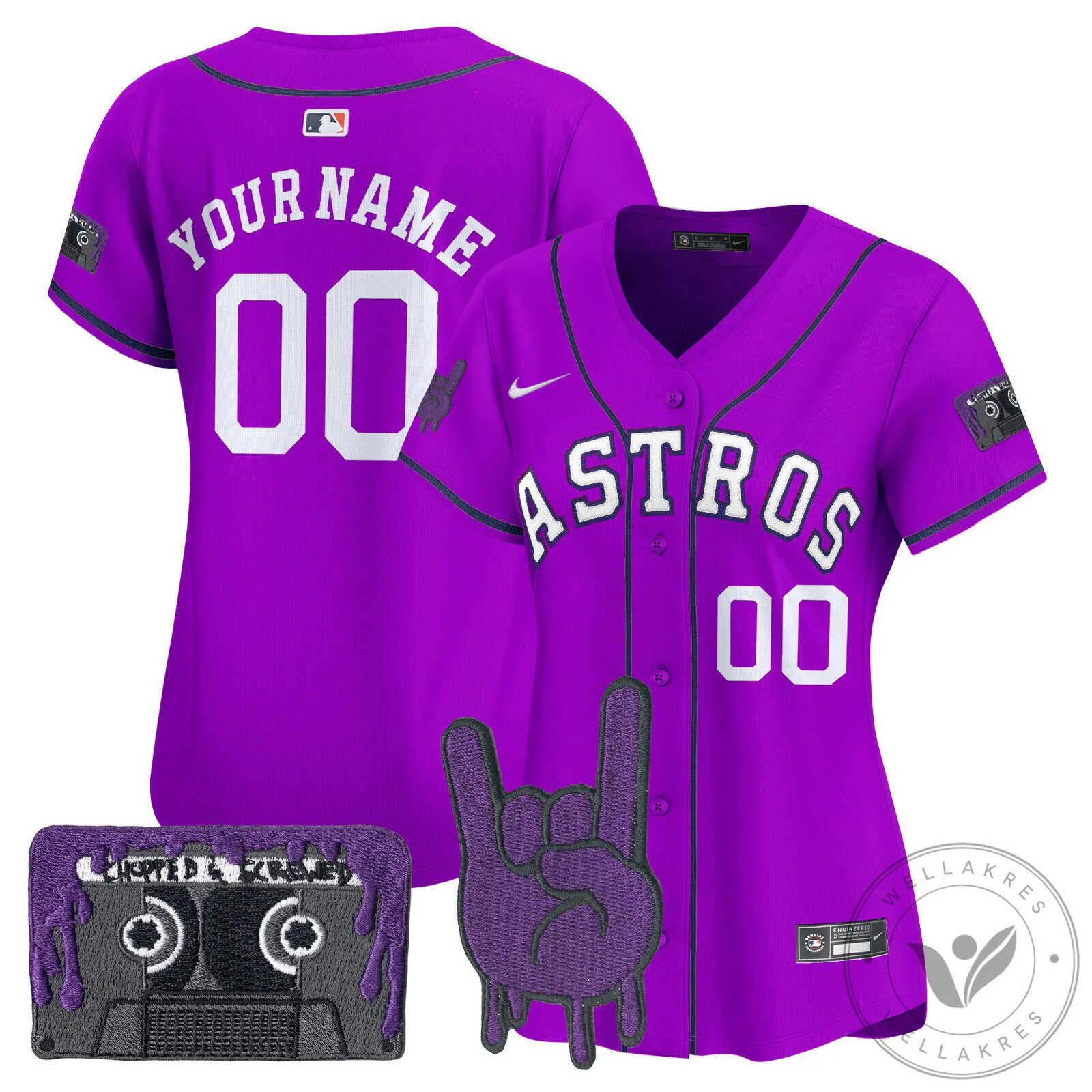 Houston Astros DJ Screw Patch Vapor Premier Limited Custom Baseball Jersey 20 Houston Astros DJ Screw Patch Vapor Premier Limited Custom Baseball Jersey