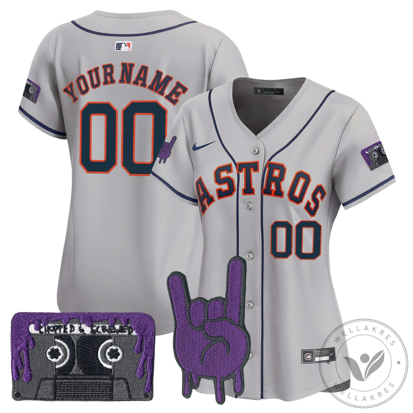 Houston Astros DJ Screw Patch Vapor Premier Limited Custom Baseball Jersey 21 Houston Astros DJ Screw Patch Vapor Premier Limited Custom Baseball Jersey