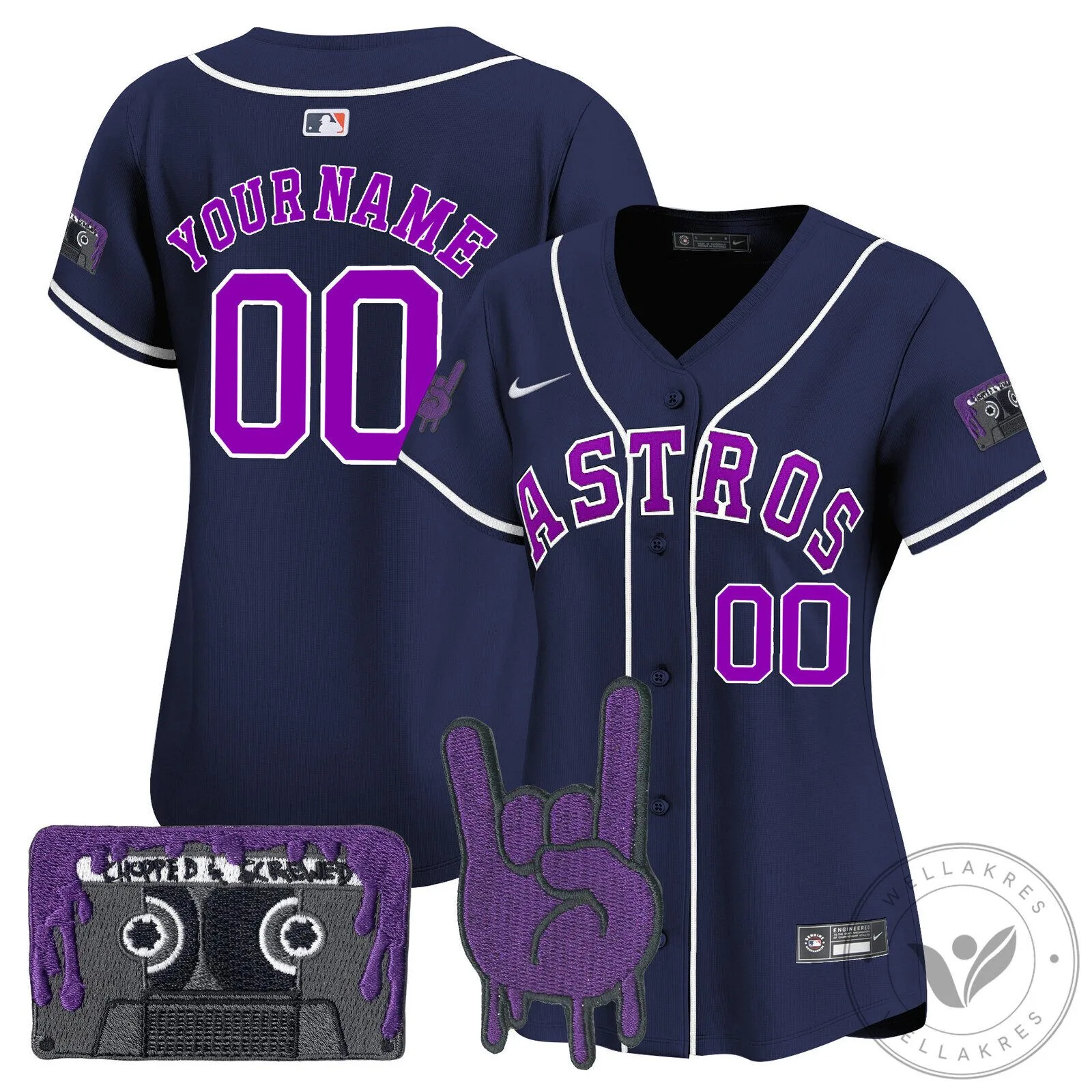 Houston Astros DJ Screw Patch Vapor Premier Limited Custom Baseball Jersey 23 Houston Astros DJ Screw Patch Vapor Premier Limited Custom Baseball Jersey