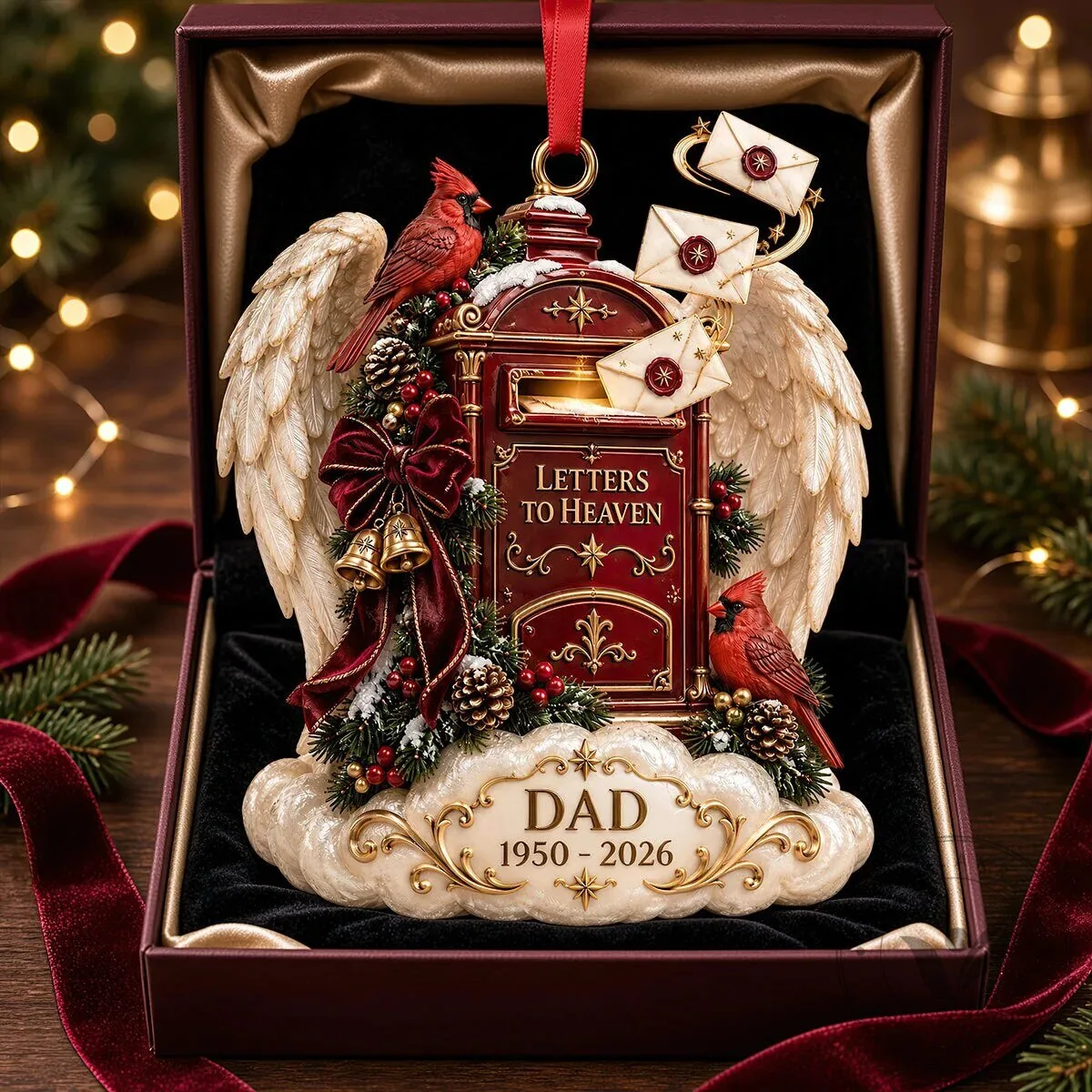 Letters To Heaven Memorial Christmas Ornament Personalized For Dad 10 Letters To Heaven Memorial Christmas Ornament Personalized For Dad