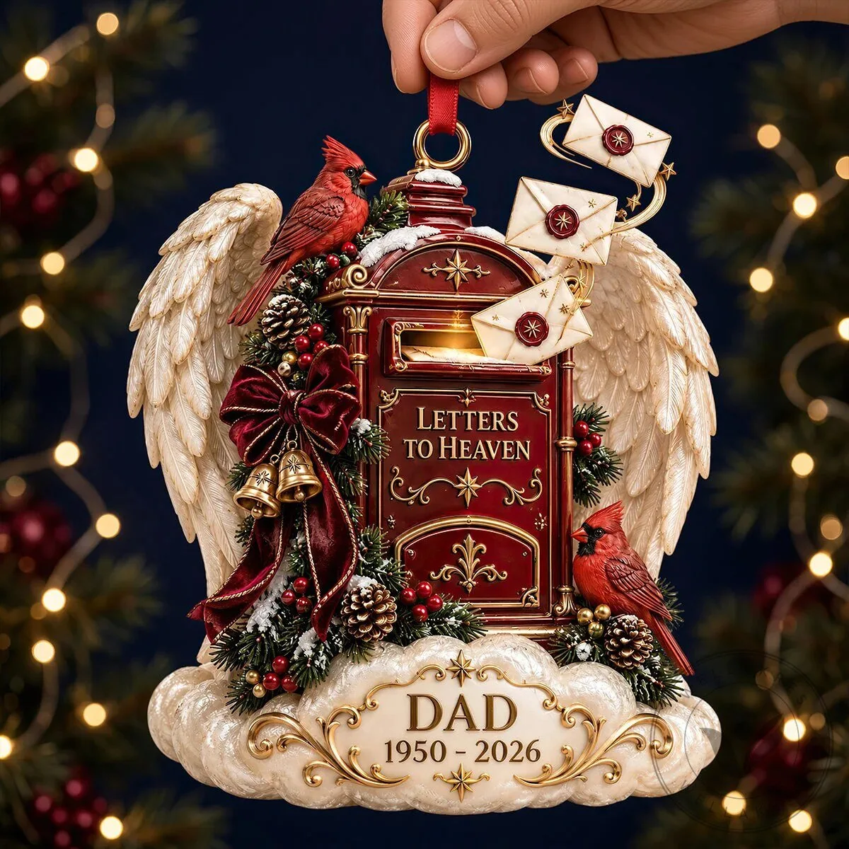 Letters To Heaven Memorial Christmas Ornament Personalized For Dad 11 Letters To Heaven Memorial Christmas Ornament Personalized For Dad