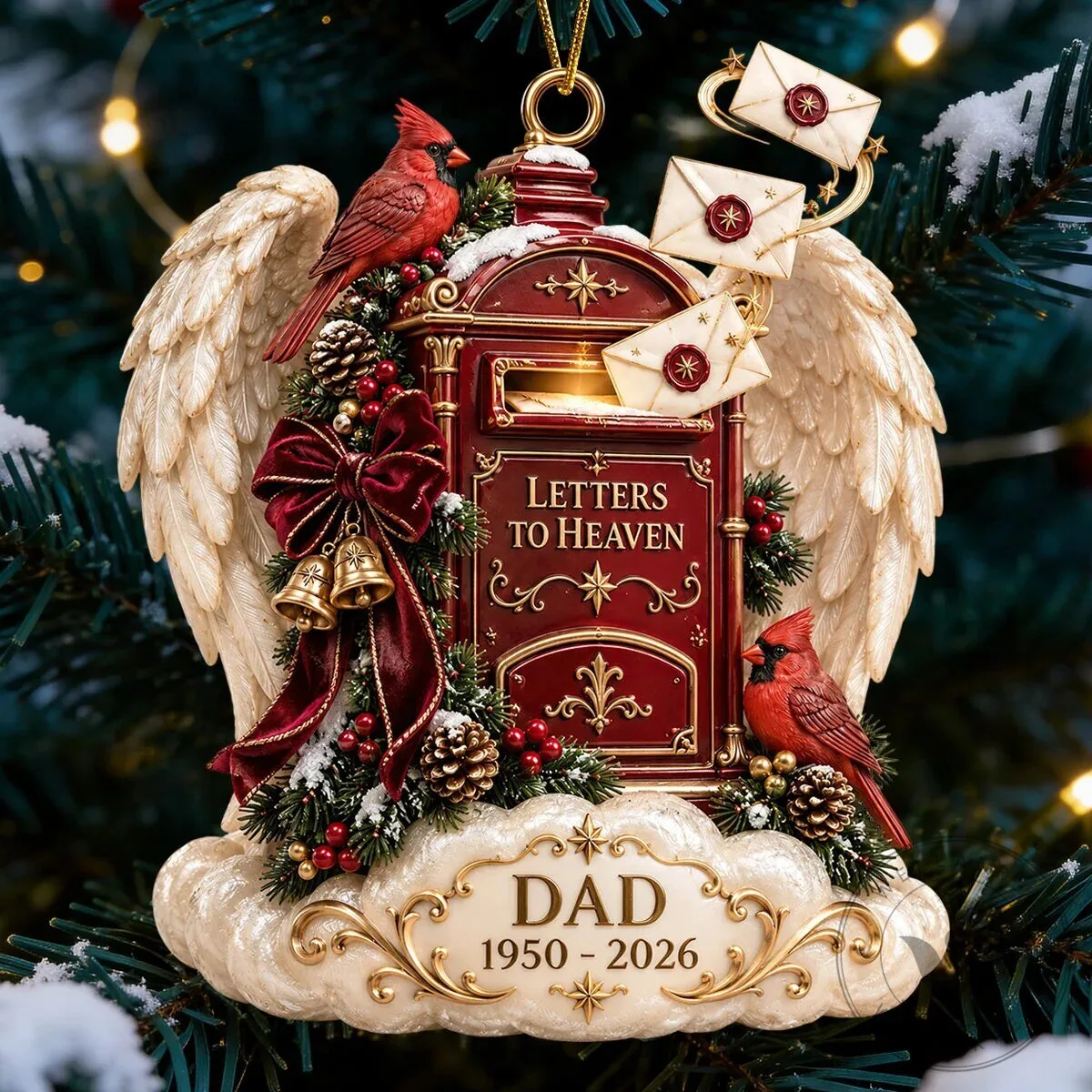 Letters To Heaven Memorial Christmas Ornament Personalized For Dad 13 Letters To Heaven Memorial Christmas Ornament Personalized For Dad
