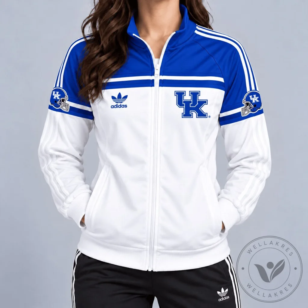 Kentucky Wildcats NCAA Heritage Varsity Full-Zip Casual Jacket 6 Kentucky Wildcats NCAA Heritage Varsity Full-Zip Casual Jacket