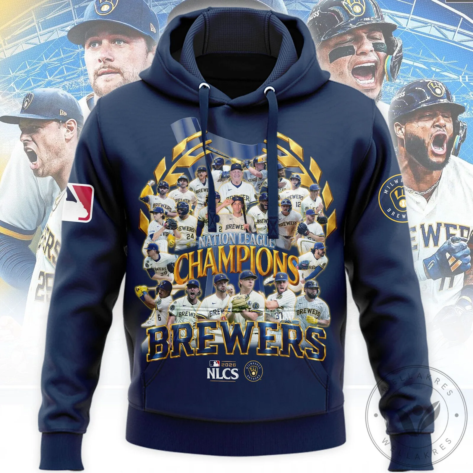 Milwaukee Brewers 2023 National League Champions Baseball Hoodie