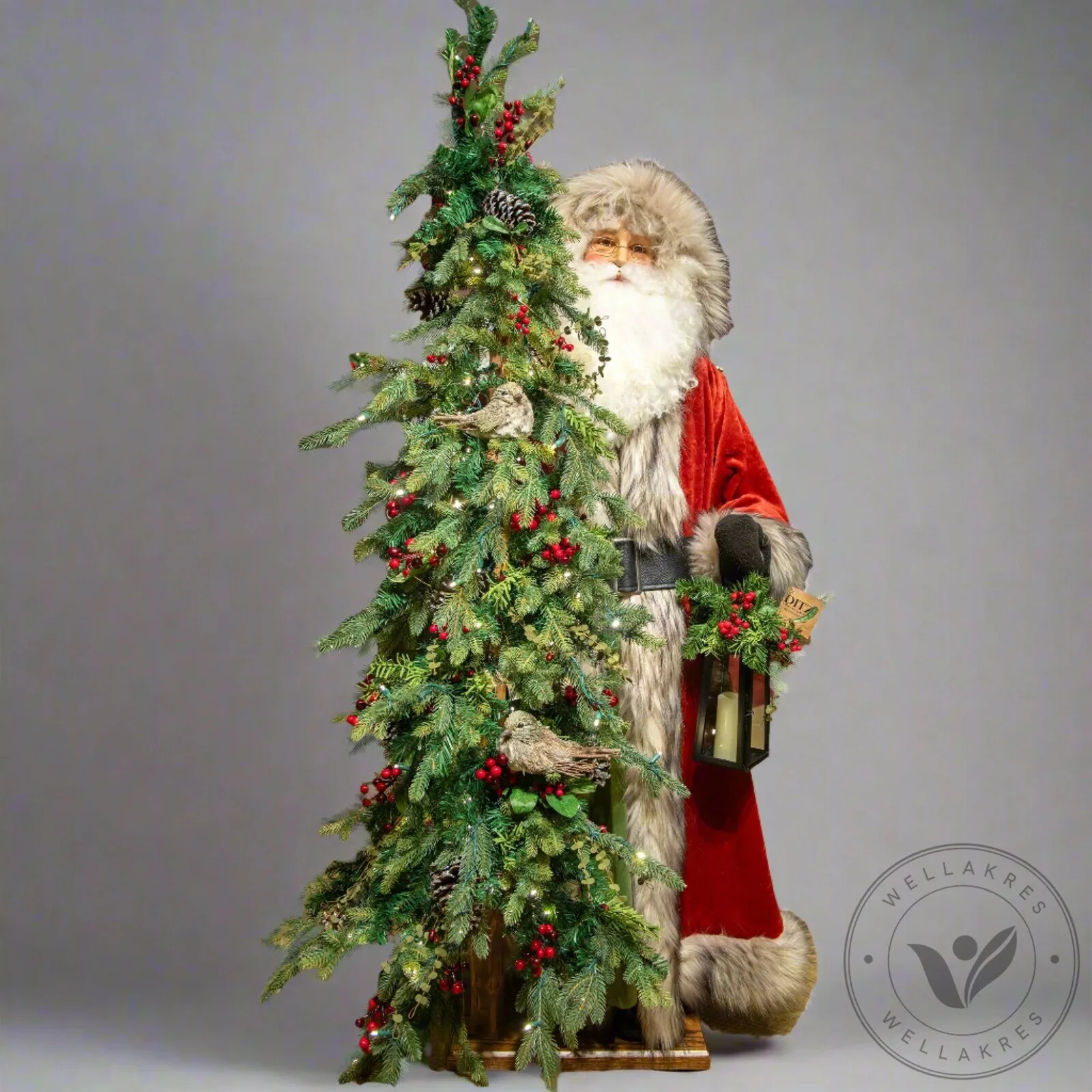 Father Christmas Holiday Decor Figurine - Tuscan Christmas Santa Claus Statue