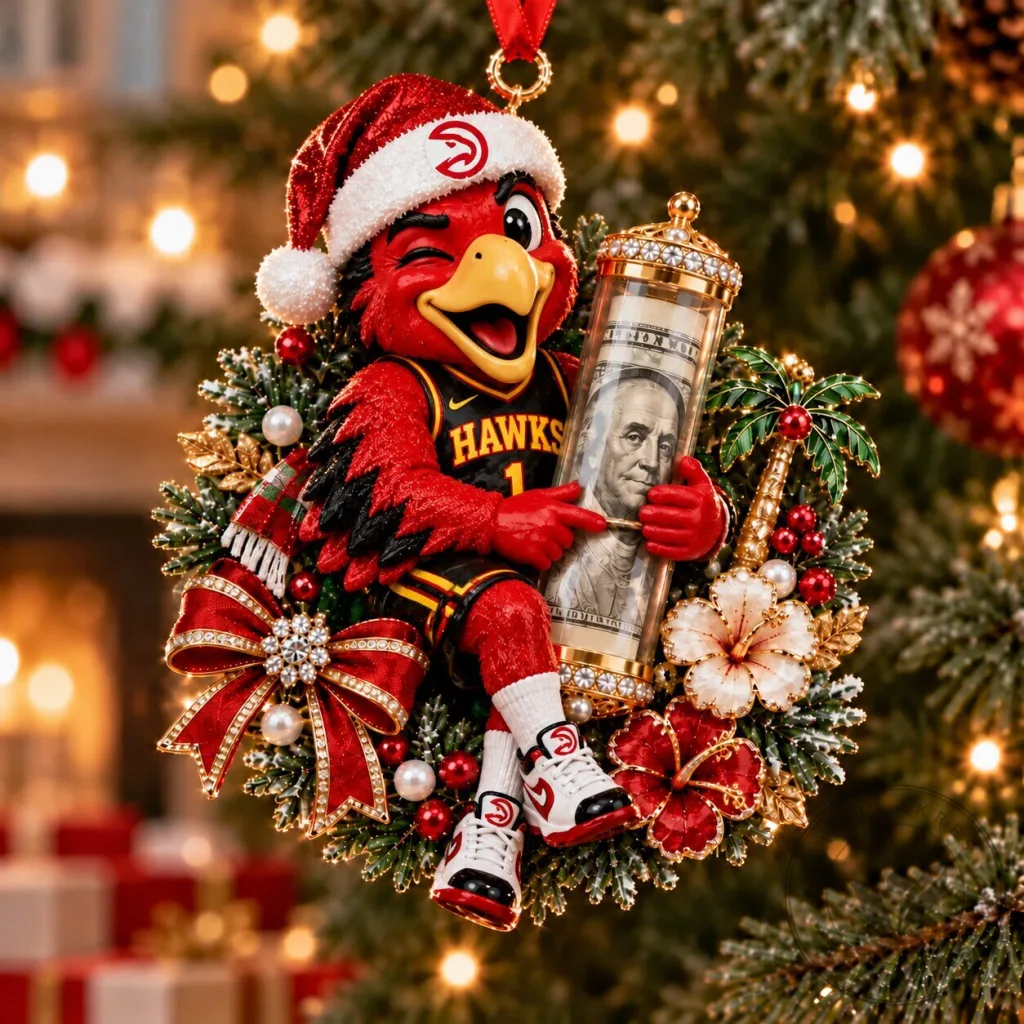Atlanta Hawks Harry the Hawk Christmas Ornament Festive Holiday Decor Atlanta Hawks Harry the Hawk Christmas Ornament Festive Holiday Decor