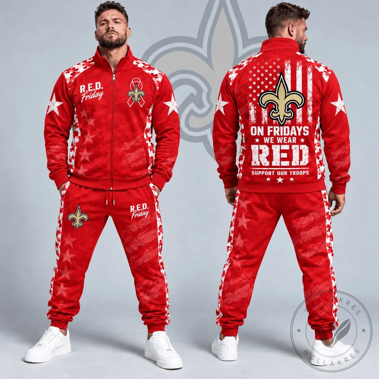 New Orleans Saints Remember Everyone Deployed Friday Military Camouflage Tracksuit