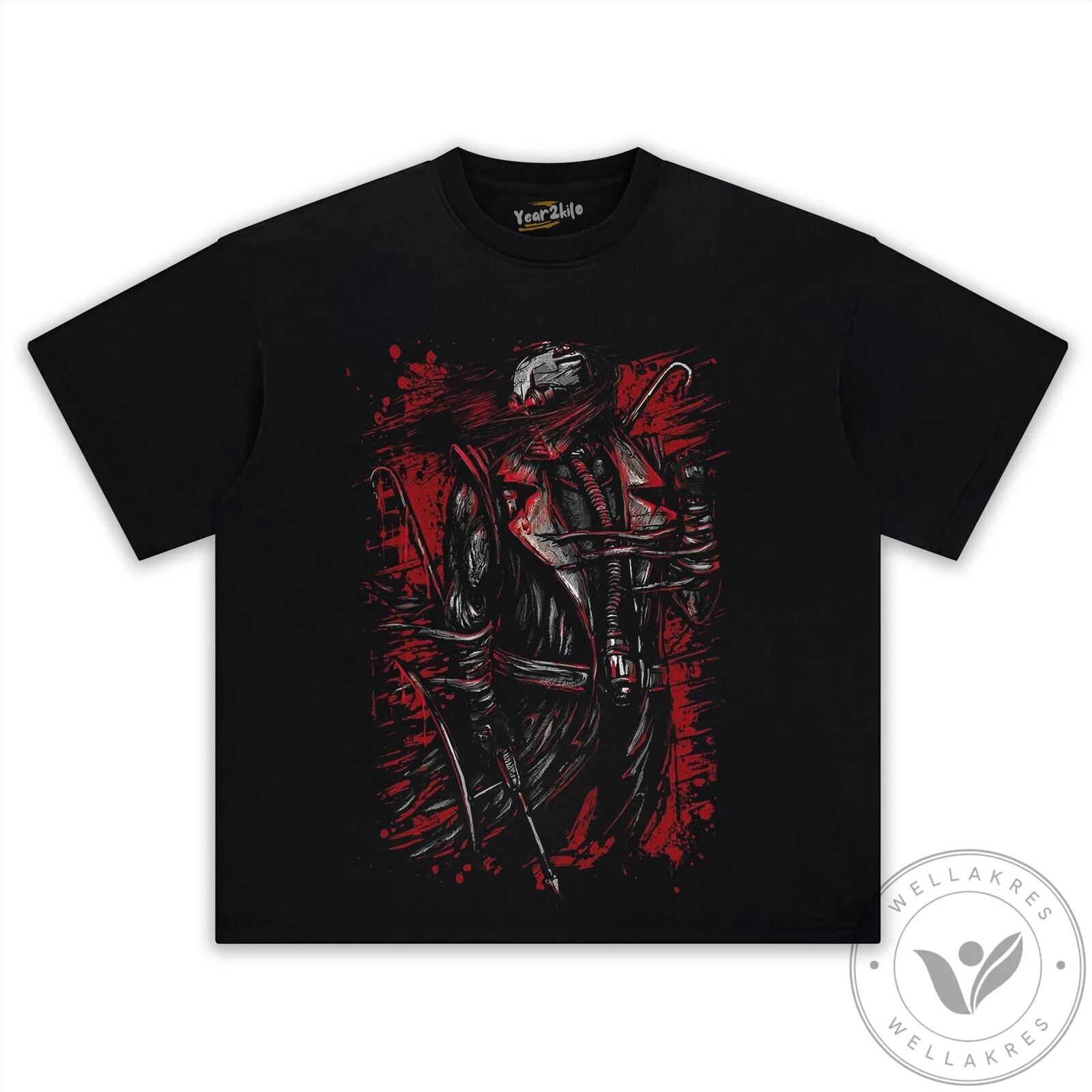 Mortal Kombat Kabal Character Video Game Fighter Black T-Shirt 8 Mortal Kombat Kabal Character Video Game Fighter Black T-Shirt
