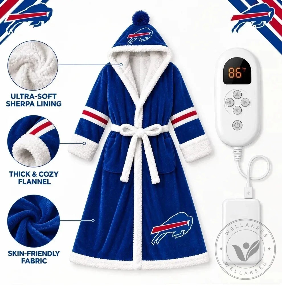 Gameday NFL Team Heated Robe Bundle with Hooded Fit and Sherpa Lining 23 Gameday NFL Team Heated Robe Bundle with Hooded Fit and Sherpa Lining