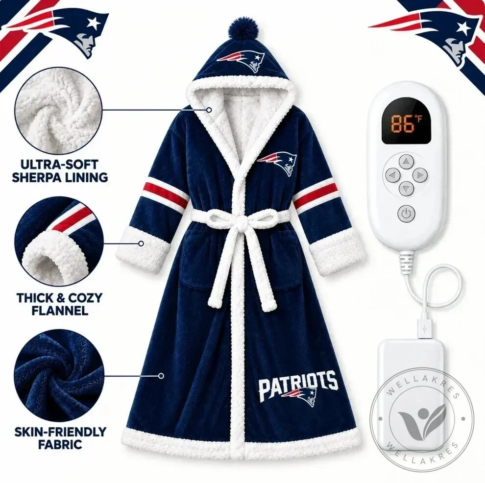 Gameday NFL Team Heated Robe Bundle with Hooded Fit and Sherpa Lining 32 Gameday NFL Team Heated Robe Bundle with Hooded Fit and Sherpa Lining