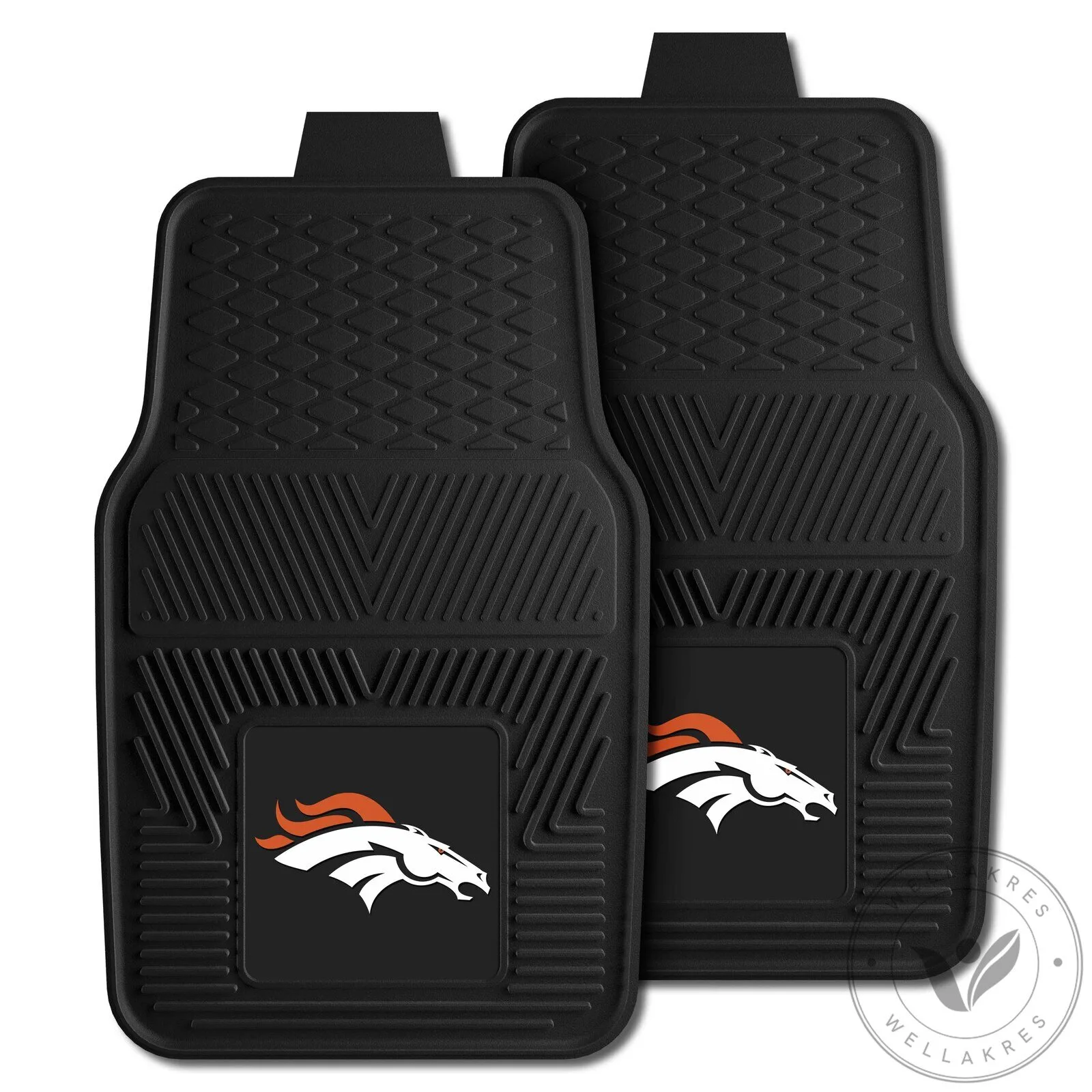Denver Broncos NFL Football Team Logo Car Mat Set 1 Denver Broncos NFL Football Team Logo Car Mat Set