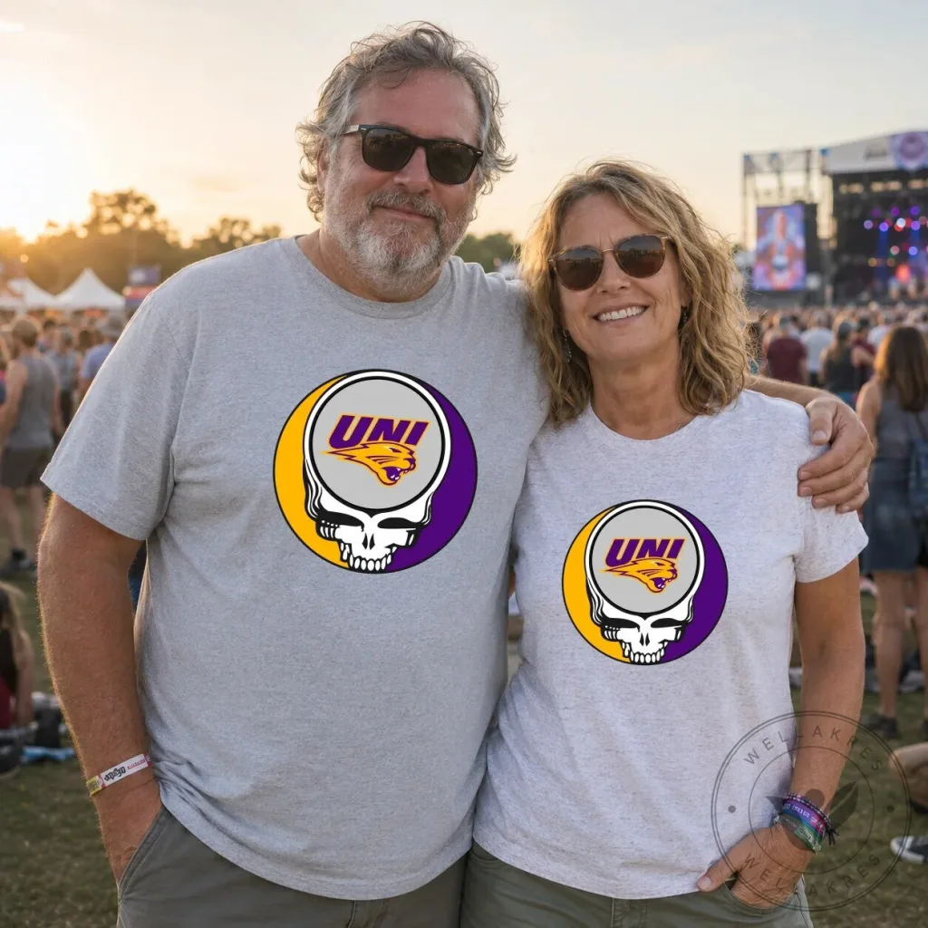 University of Northern Iowa Panthers Grateful Dead Steal Your Face T-Shirt University of Northern Iowa Panthers Grateful Dead Steal Your Face T-Shirt