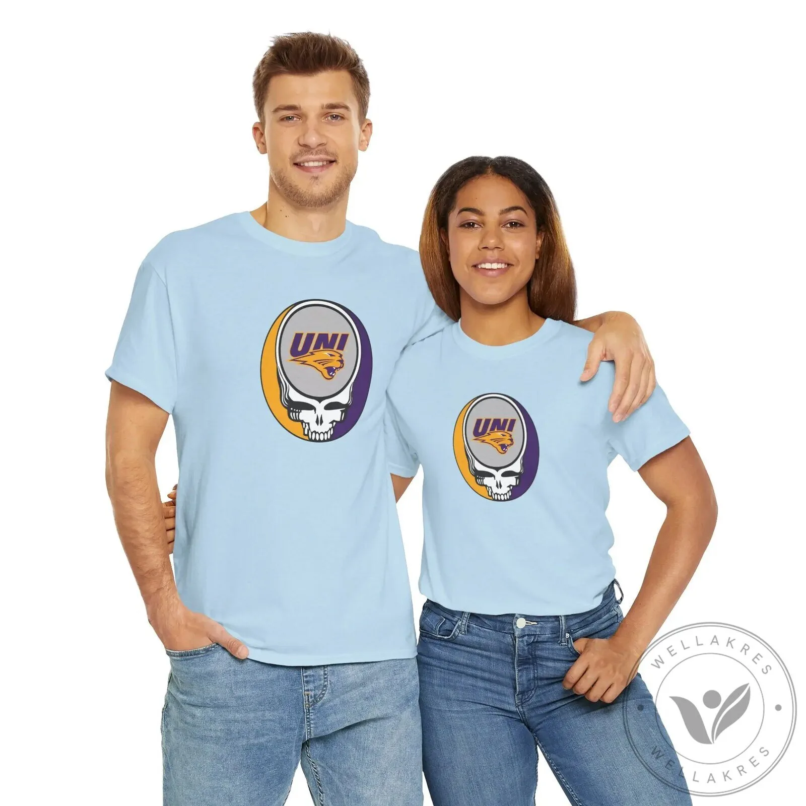 University of Northern Iowa Panthers Grateful Dead Steal Your Face T-Shirt 16 University of Northern Iowa Panthers Grateful Dead Steal Your Face T-Shirt