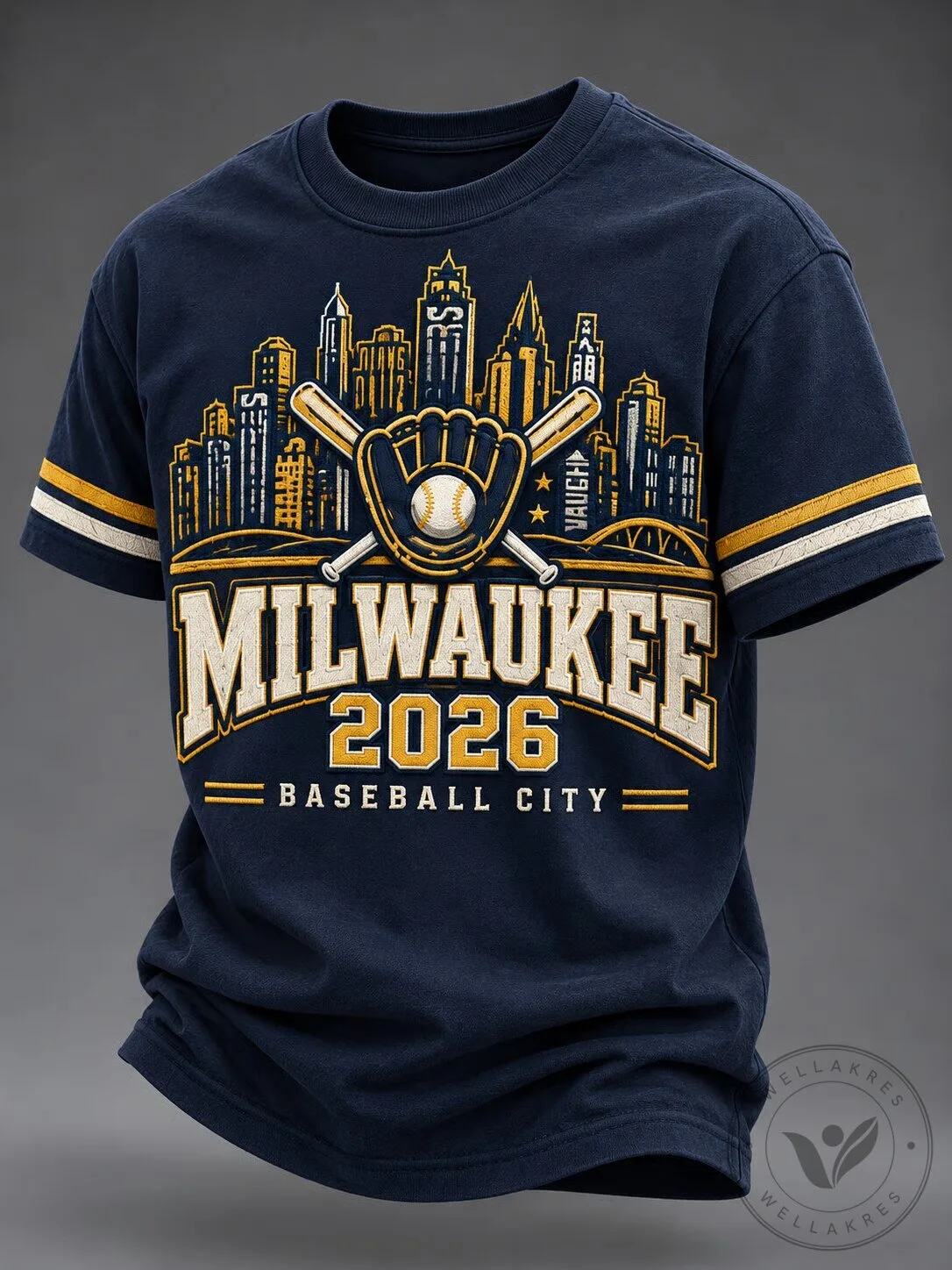 Milwaukee Baseball City 2026 Skyline Graphic T-Shirt